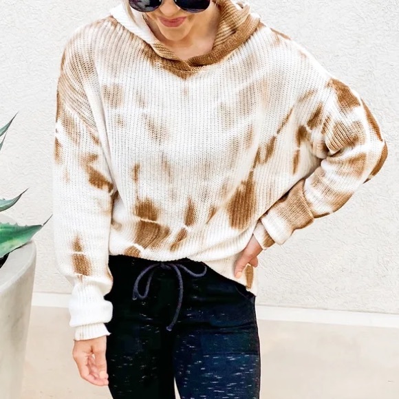 Mocha Tie Dye Hoodie - Size Small - Picture 2 of 4